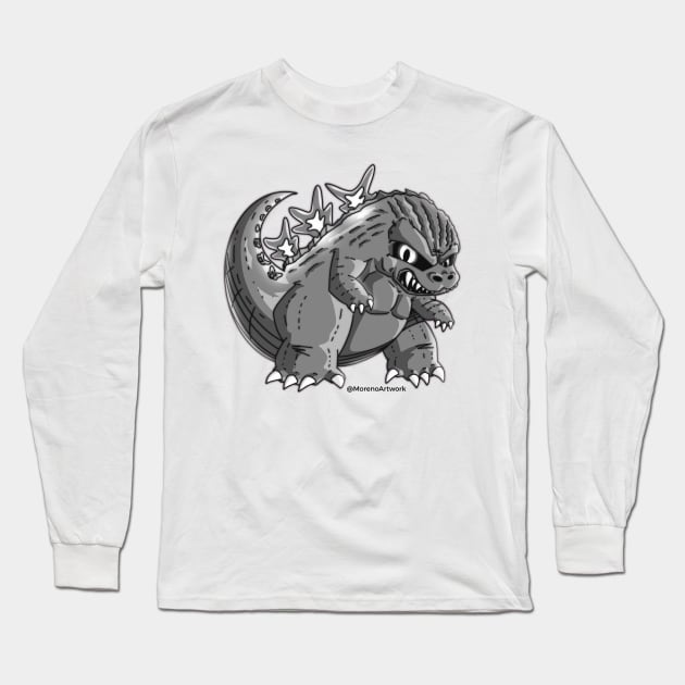 King of the Cute Monsters (Minus Color) Long Sleeve T-Shirt by MorenoArtwork